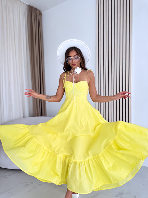 "SUNFLOWER" garā kleita 9289 - DZELTENA
